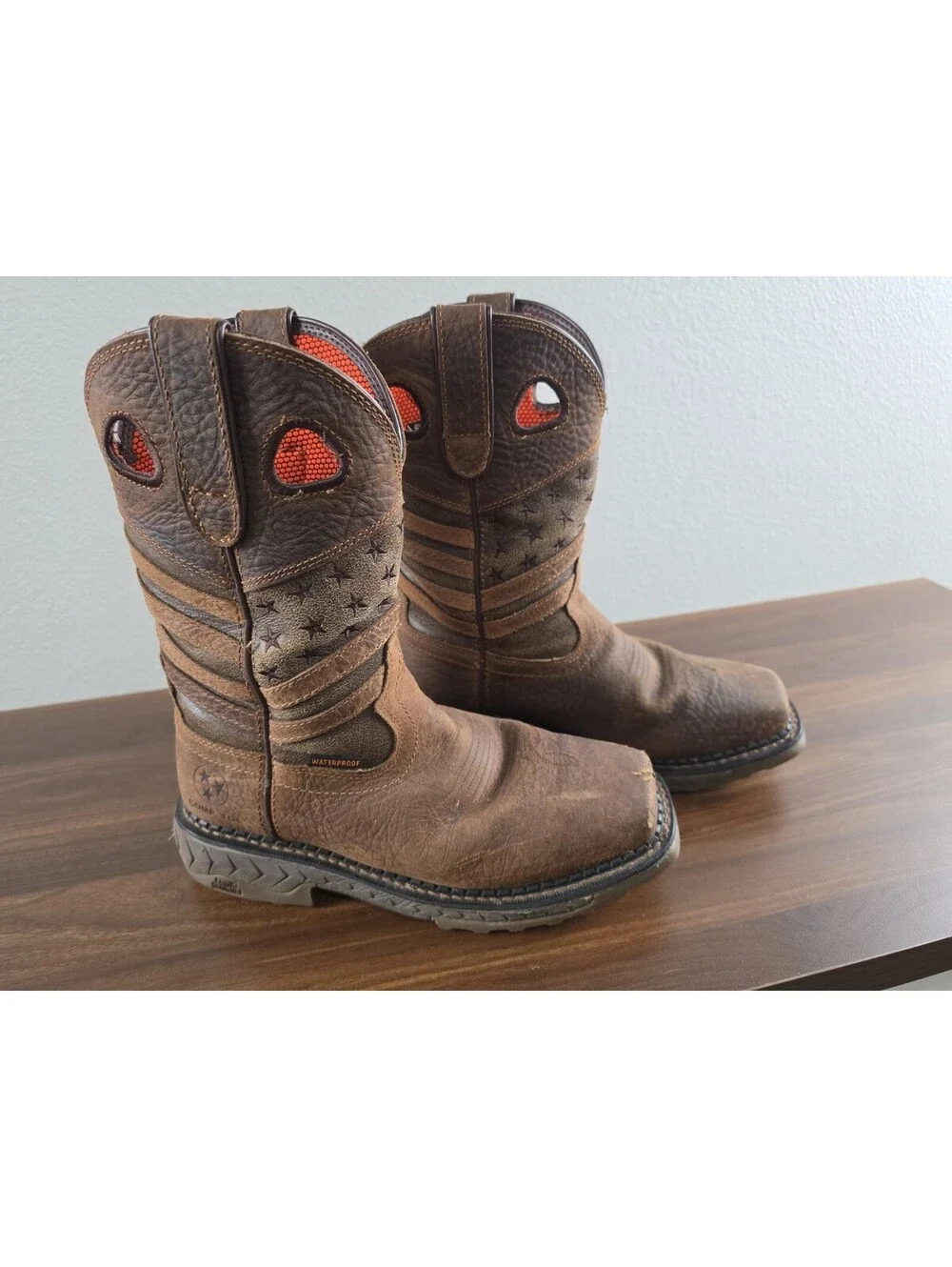 Tennessee Work Boot Co. Leather Cowboy/Work Boot, Steel Toe, Waterproof Mens 8W